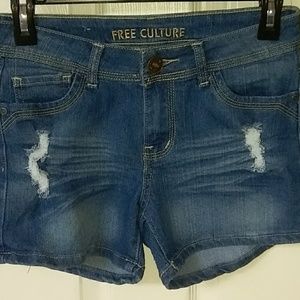 Free culture Jeans denim shorts sz 5 high-waisted